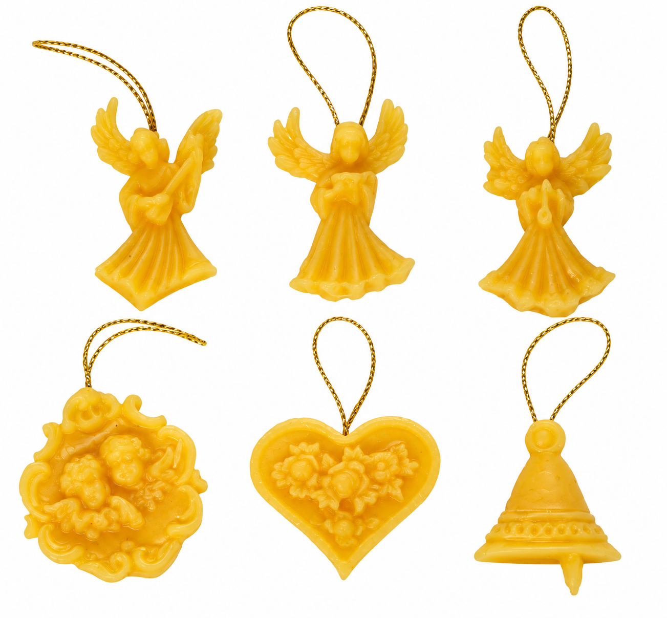 Gießrelief Baumschmuck 6-er Set