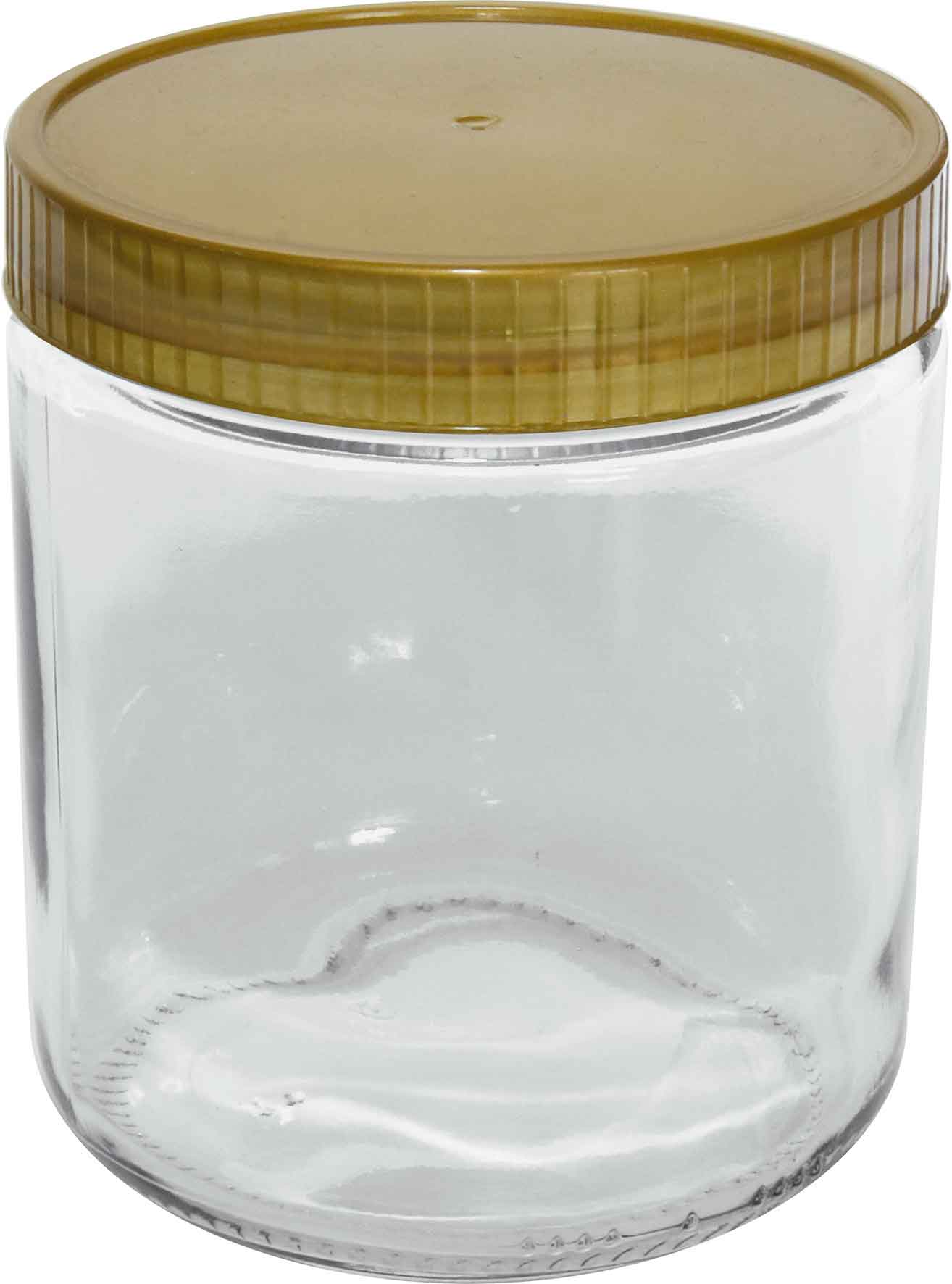 Neutrale Honiggläser mit gold Deckel 500 gr