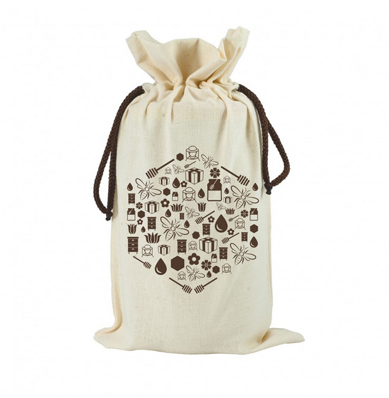 HOBBEE® Honigglasbeutel NATUR "Hexagon"