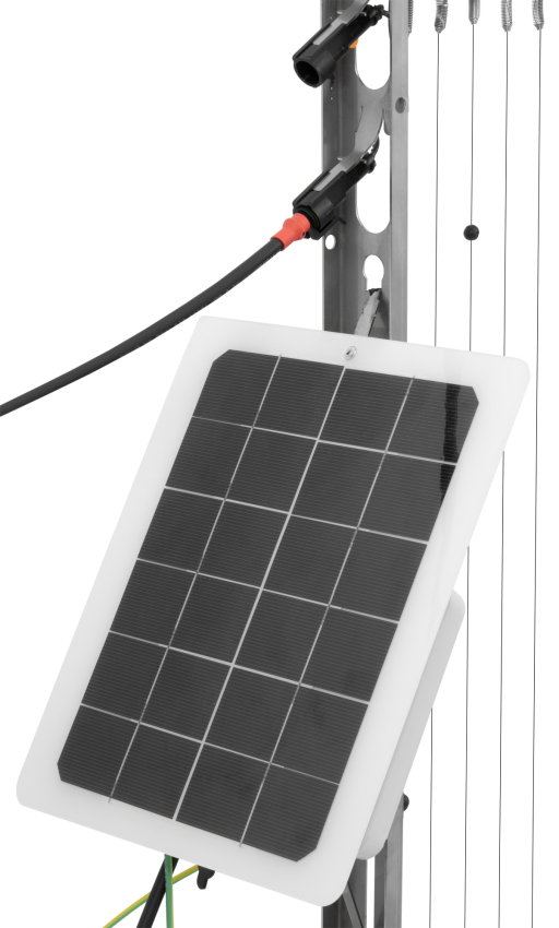Harfe mit Solarpanel und Wasserschale