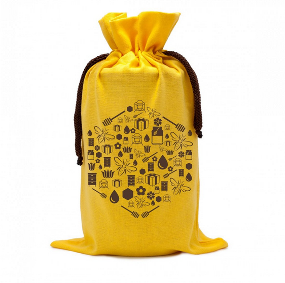 HOBBEE® Honigglasbeutel GELB "Hexagon"