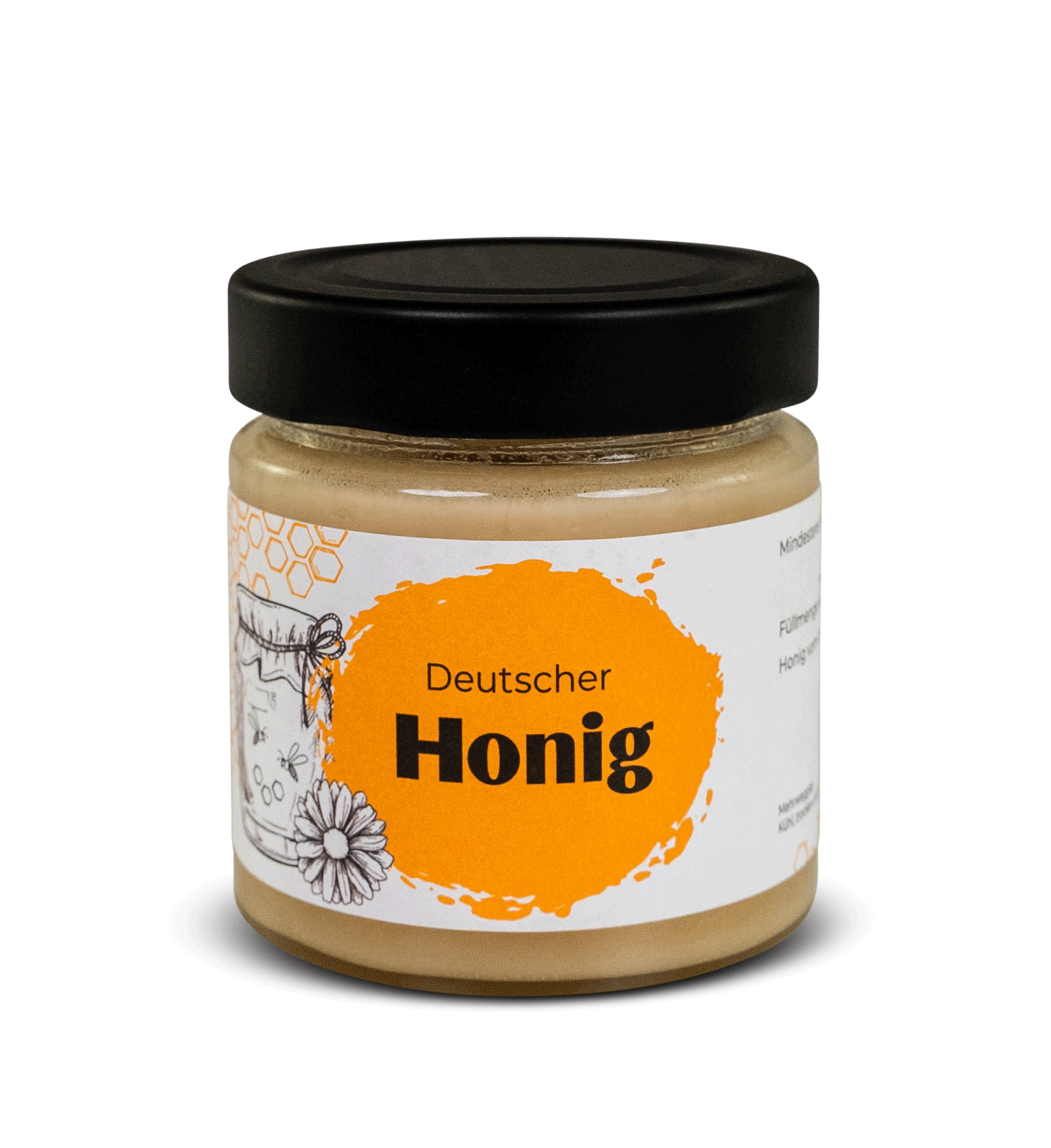 Honigglas-Etikett "Honigglas mit Wabe"