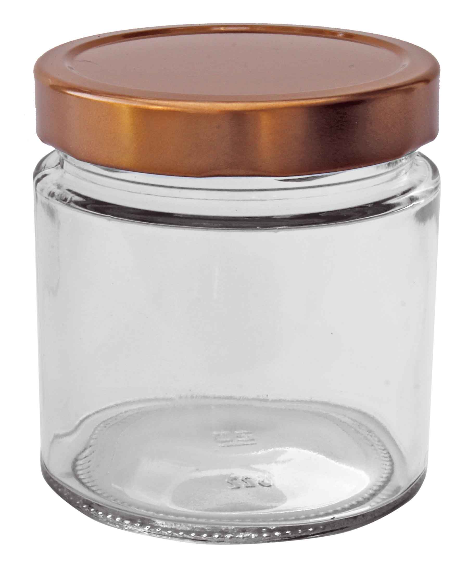 96 Stück Honigglas DEEP Twist Off 250 G Mit Metalldeckel Schwarz – Feinkostglas Im Karton