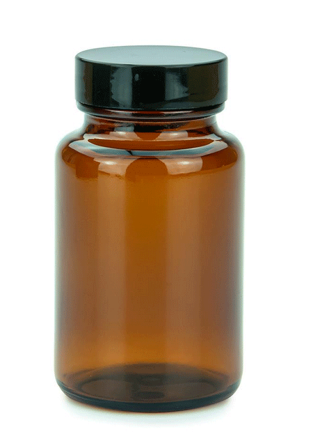 Weithalsflasche Tablettenglas Braunglas