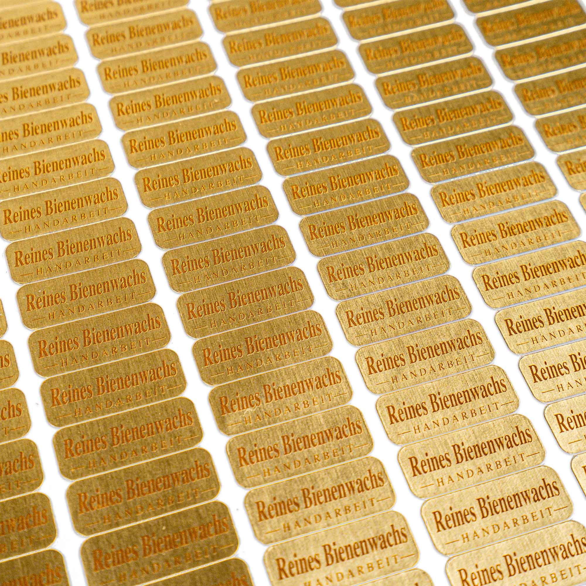 Etiketten "Reines Bienenwachs"