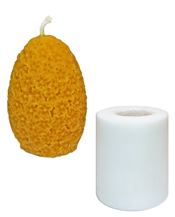 Gießform Ei mit Blumenmuster