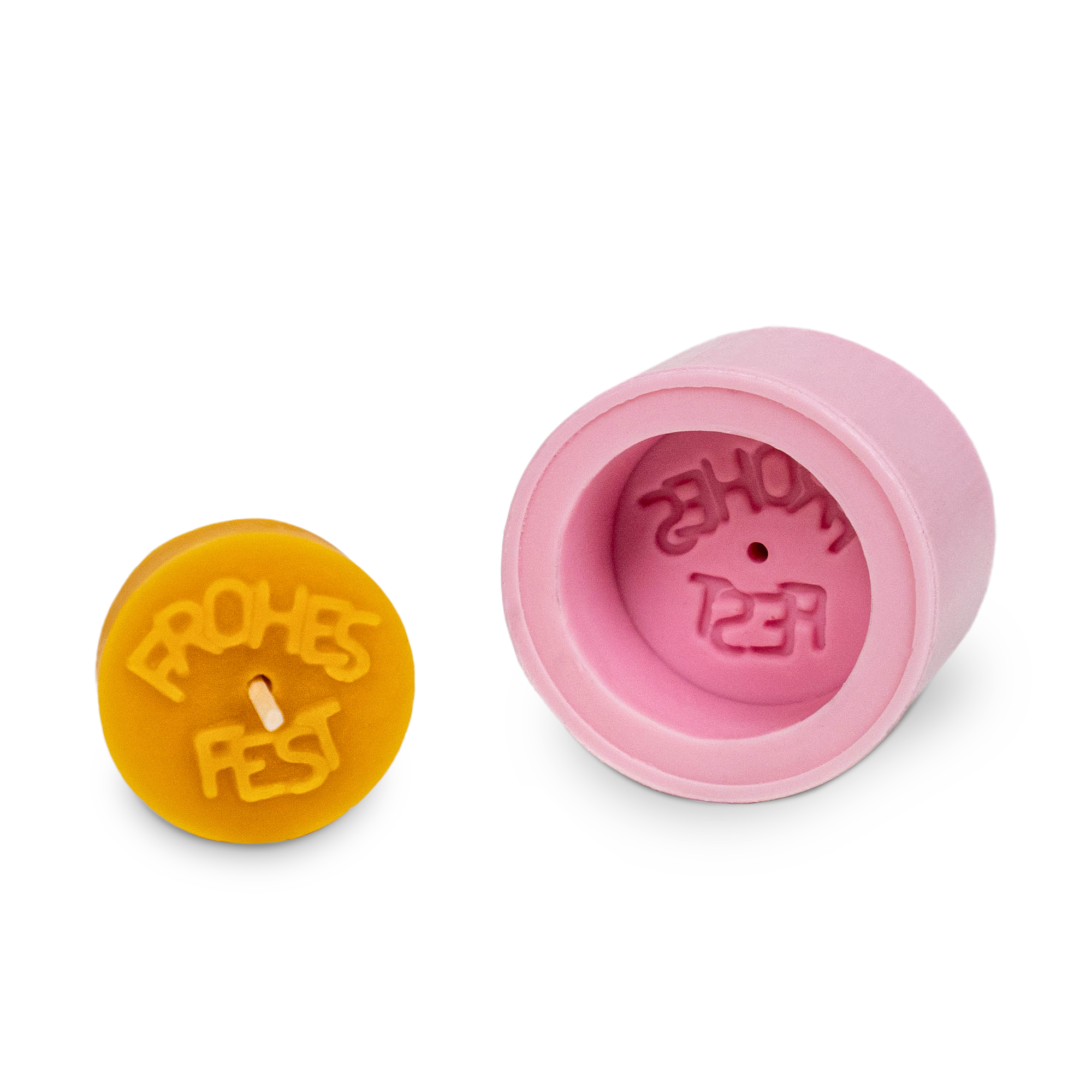 Gießform Teelicht "Frohes Fest"