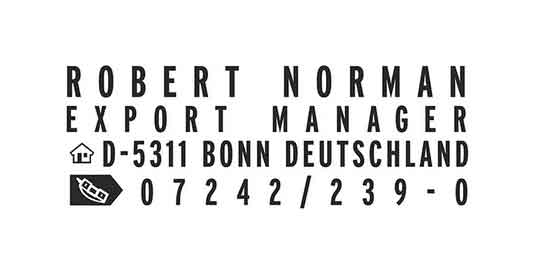 Namenseindruck Stempel Set