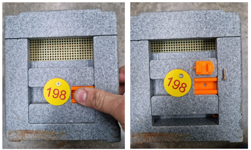 Schiebersperre für Begattungskästen