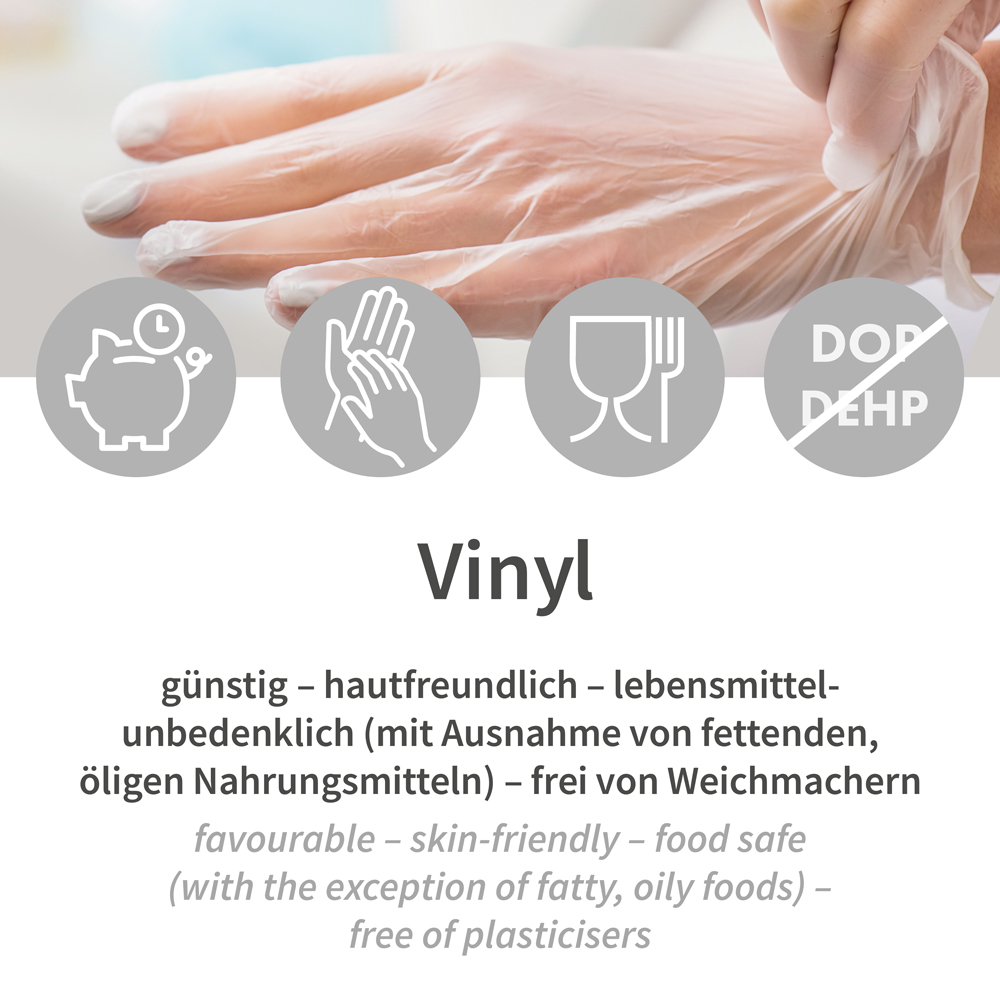 Einweg Vinylhandschuhe