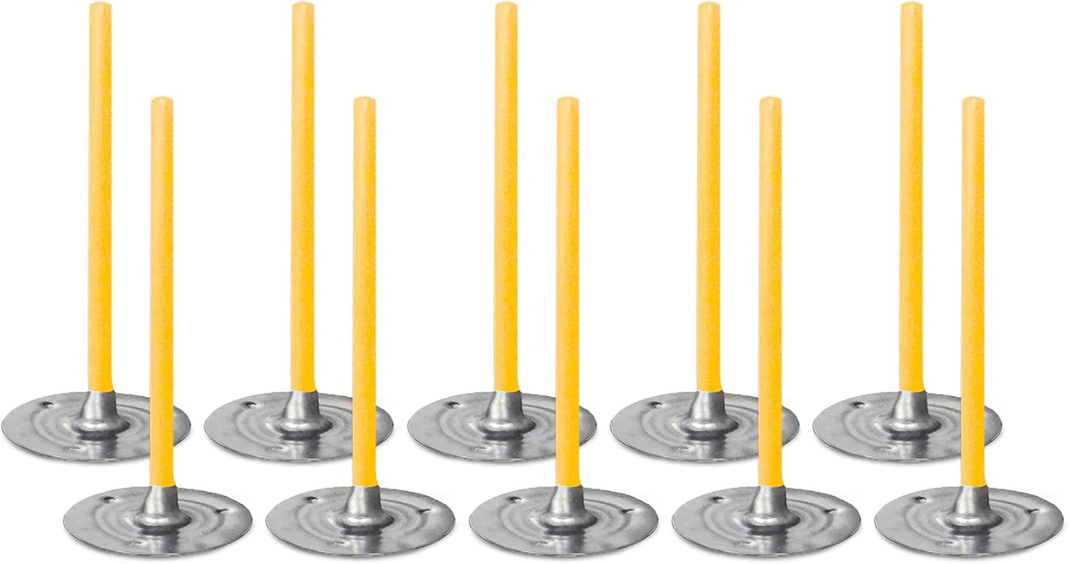 Kerzendocht aus wachsbeschichteter Baumwolle – 30 mm hoch, Gelb (6er Docht, 25/100/1000 Stück)