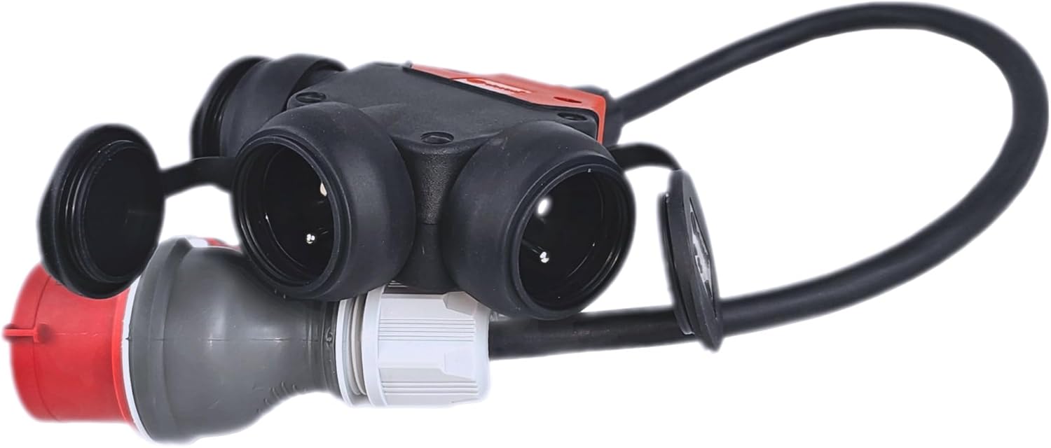 Starkstromkabel mit Verteiler 3 x 230 Volt