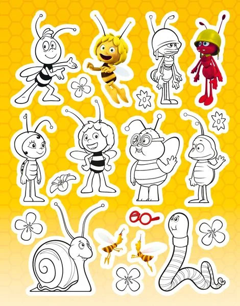 Mein Ausmal Stickerbuch Die Biene Maja