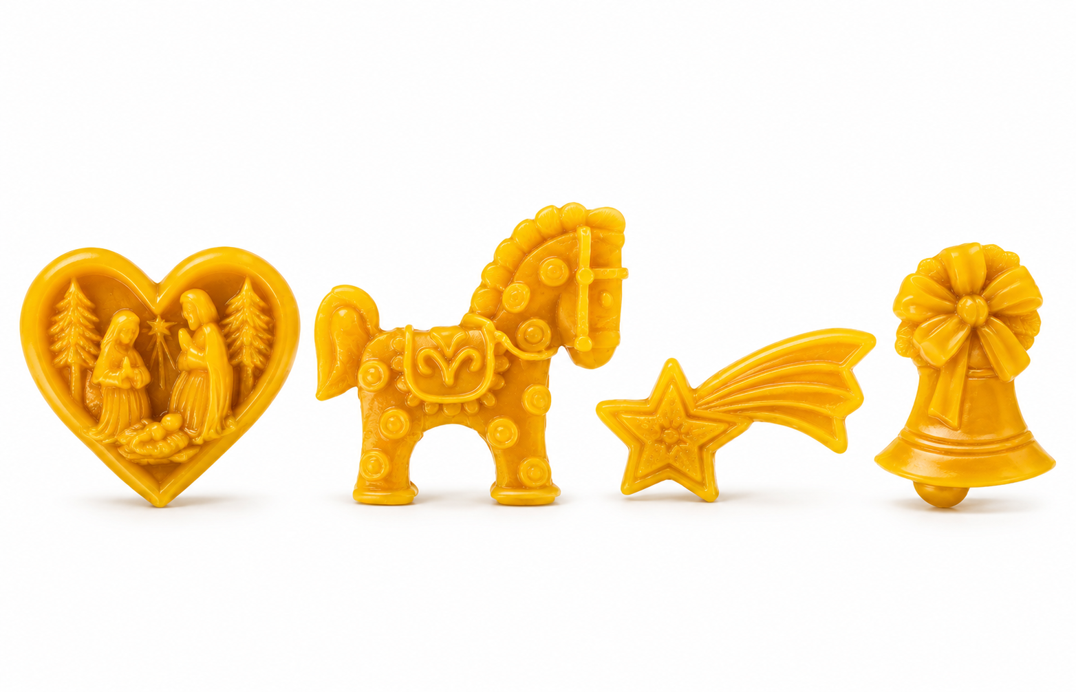 Gießform Christbaumschmuck 4er-Set