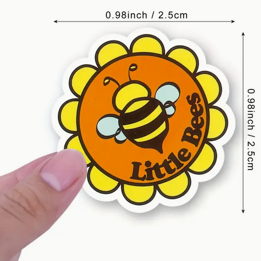 Aufkleber Bienen auf der Rolle