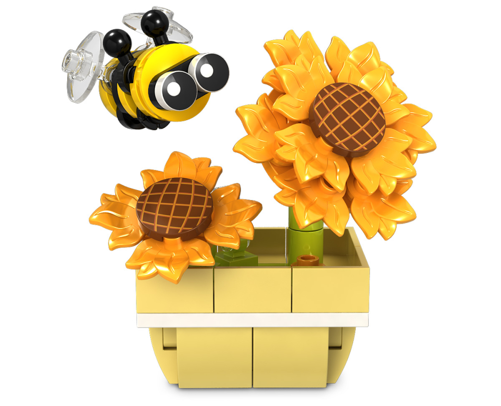 Klemmbaustein Set - Biene und Sonnenblume