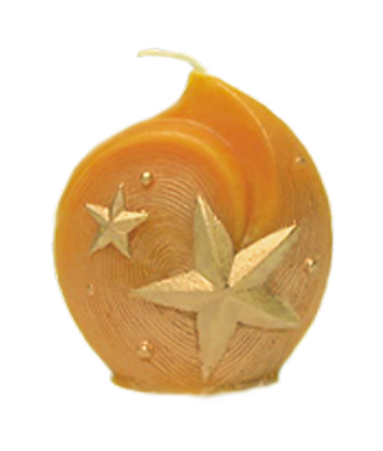 Gießform Zierkerze flach mit Stern