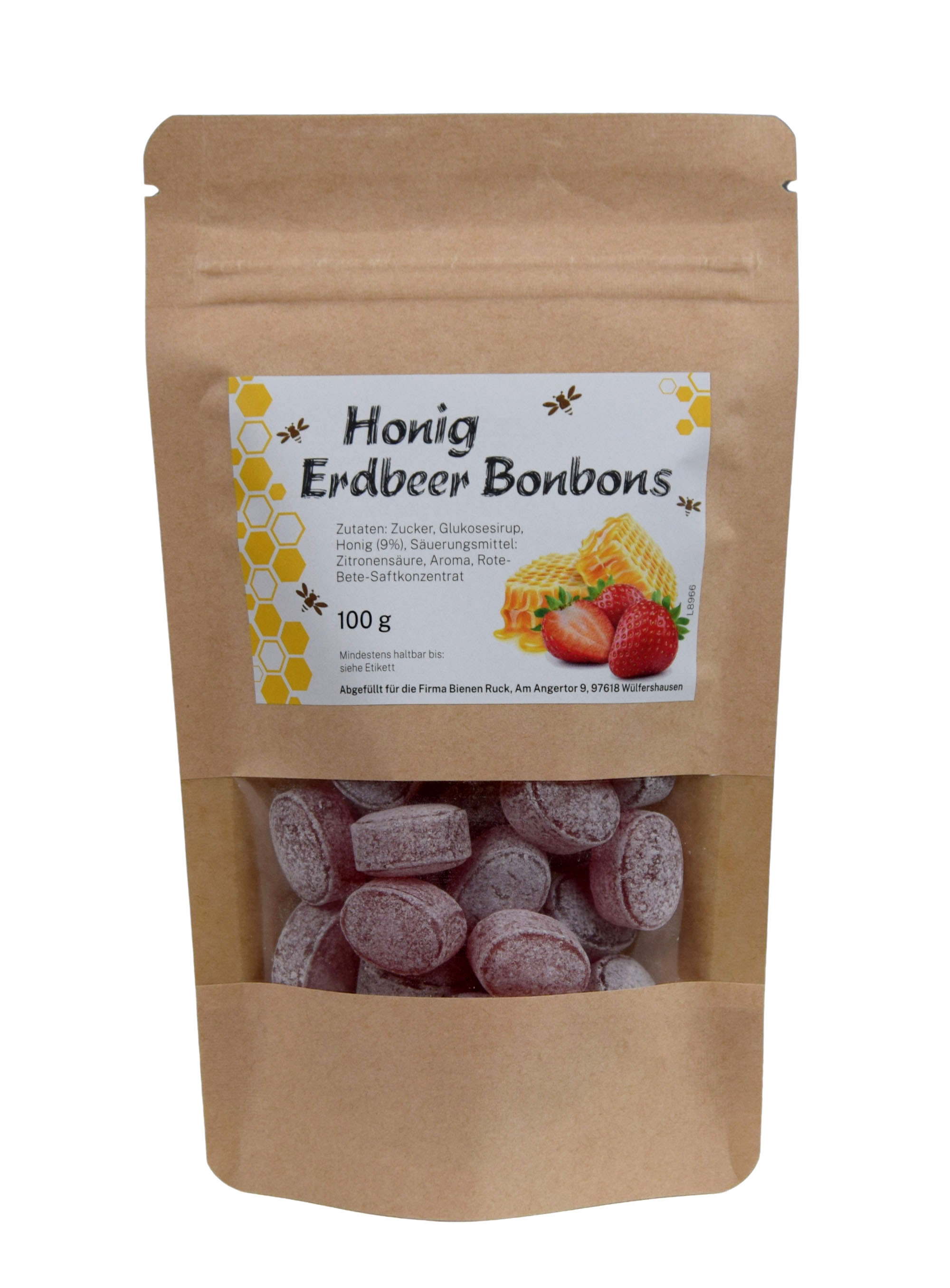 Honig Erdbeer Bonbons