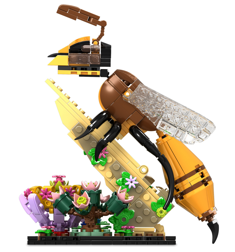 Klemmbaustein Set - Biene auf Blume