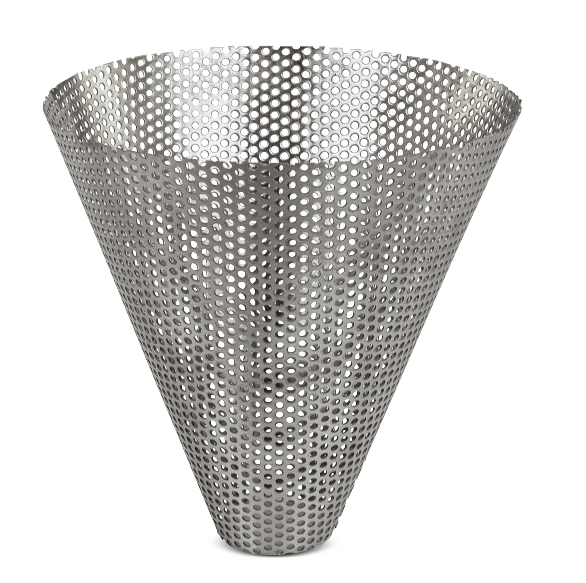 Kegeleinsatz aus Edelstahl-Lochblech