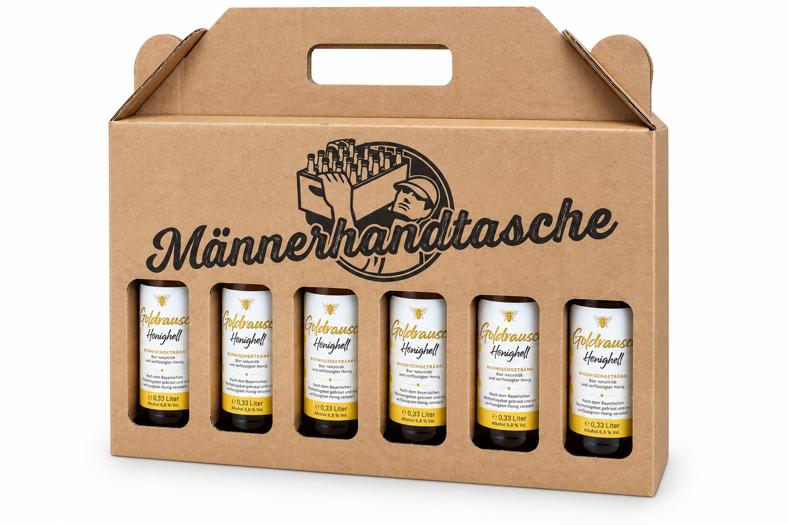 Männerhandtasche Goldrausch Honighell