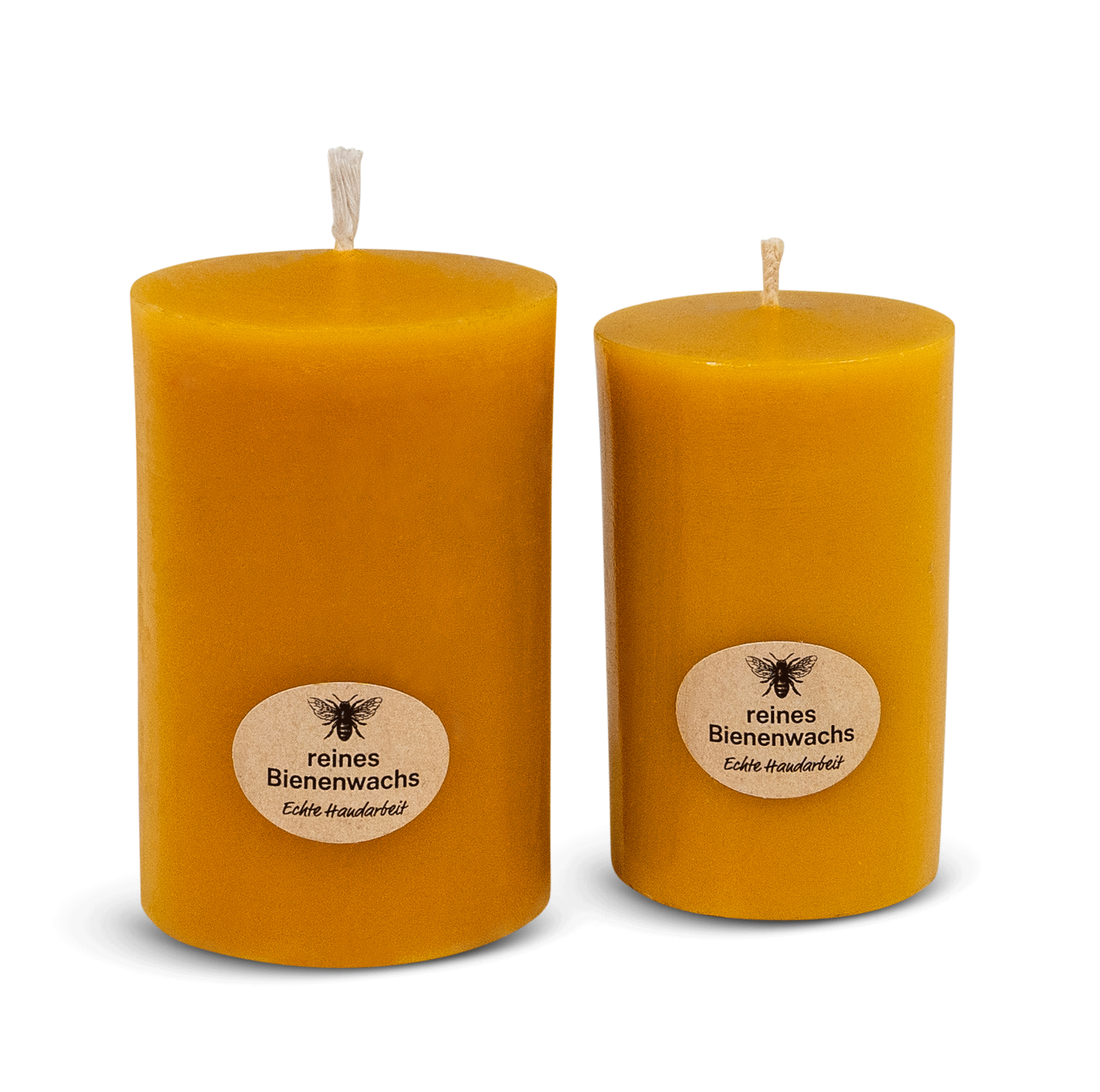 Etiketten "reines Bienenwachs" mit Biene