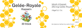 Etiketten Gelée Royale Kapseln Wabe