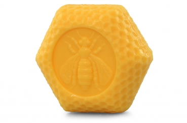 Sechseck Honigseife mit Bienenwachs