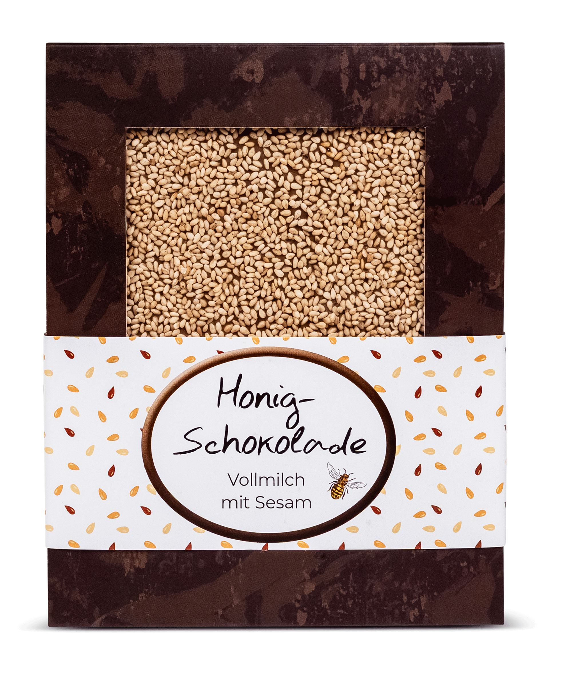 Honig Vollmilch-Schokolade mit Sesam
