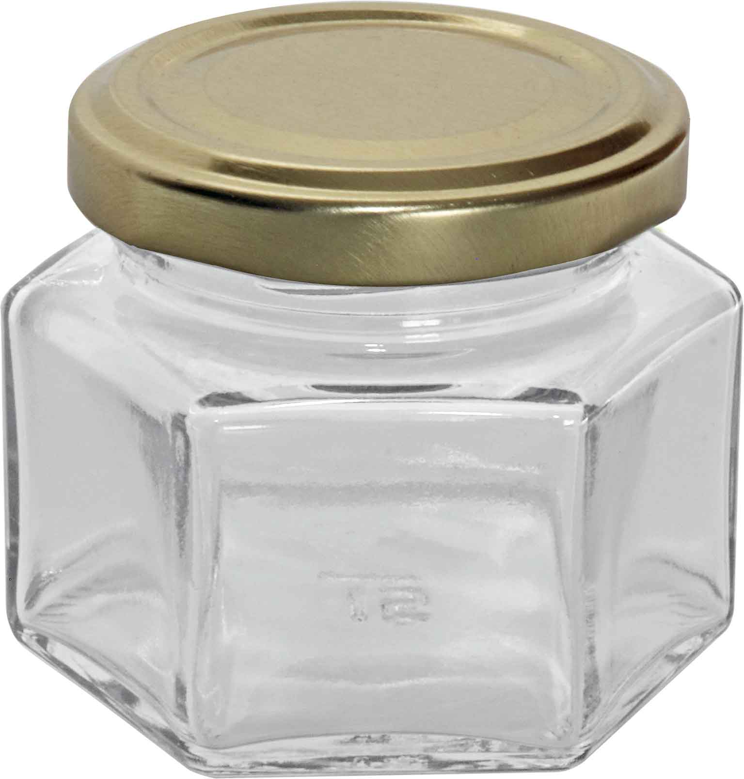 Sechseckige Einmachgläser Mit Goldfarbenem Deckel – 180 Ml, 15 Stück, Inklusive Stift Und Kreideetiketten, Für Marmelade, Honig, Geschenke