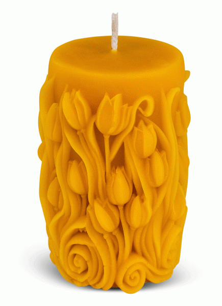Gießform &quot;Stumpen mit Tulpen&quot;