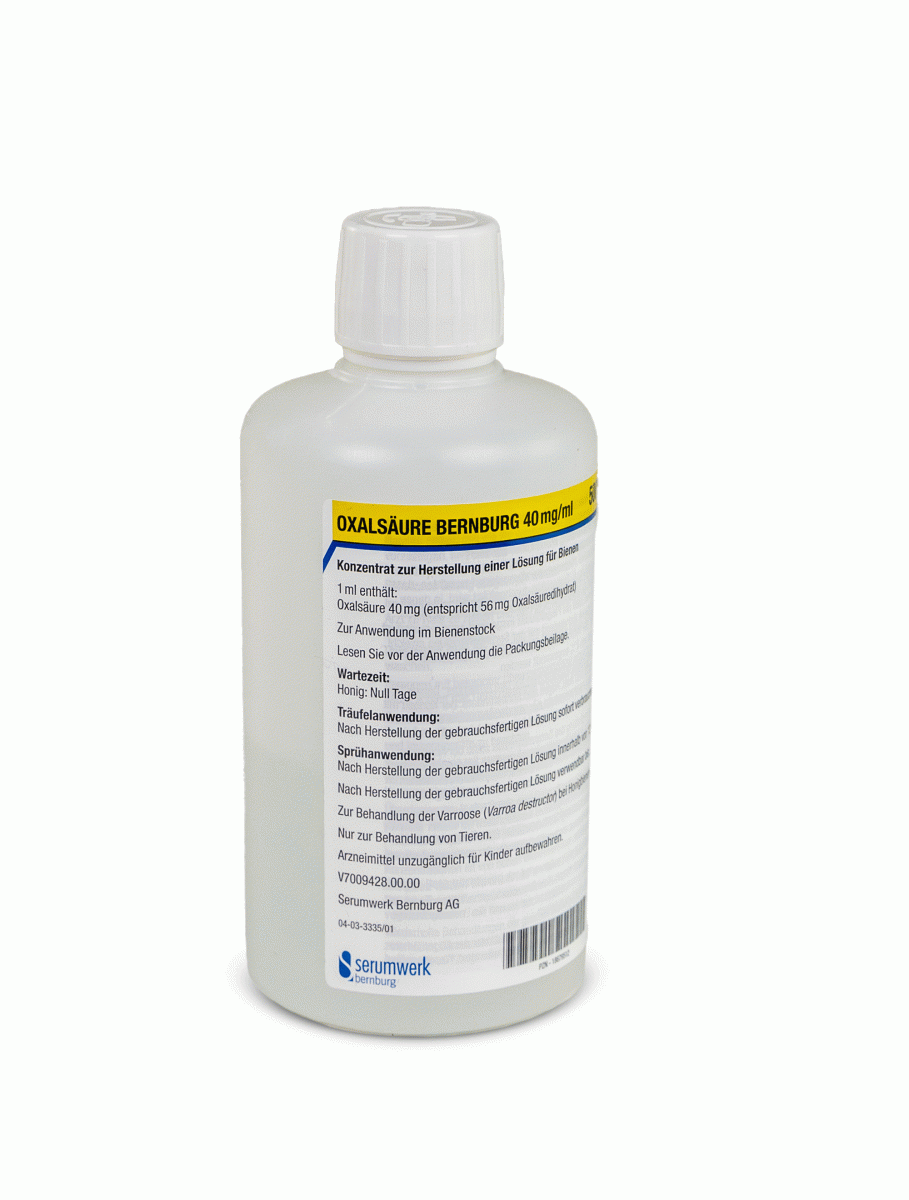 BIENE24 Oxalsäure-Lösung 40 Mg/ml (500 Ml) – Gegen Varroamilben, Für Träufel- & Sprühbehandlung, Inkl. Anleitung