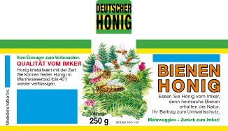 Wald-Honig-Etiketten mit Namenseindruck