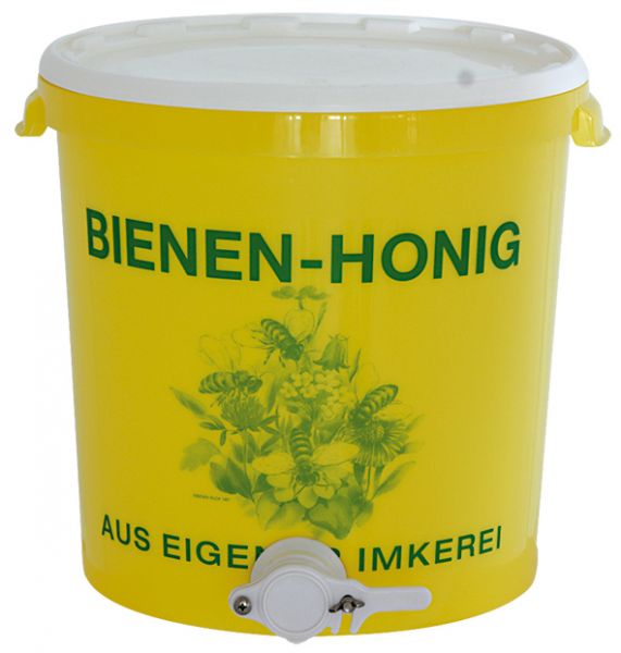 Honig abfüllen Quetschhahn Honigeimer Honigernte Abfülleimer 40 kg Hobbock 
