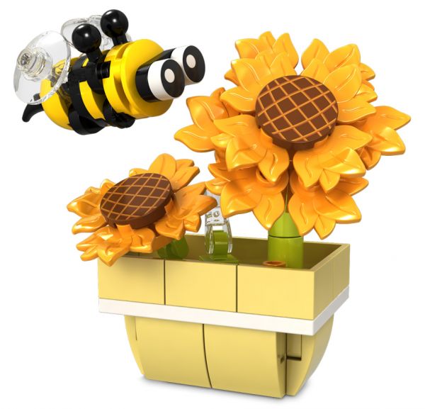 Klemmbaustein Set - Biene und Sonnenblume