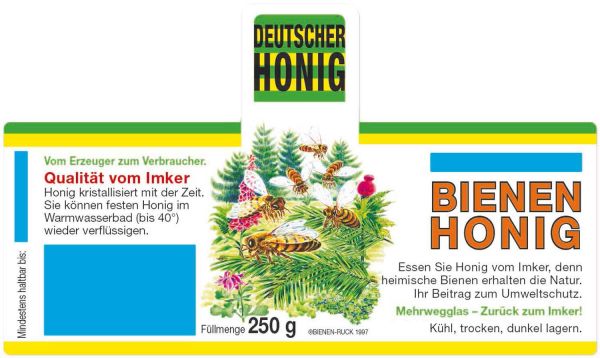 Waldhonig-Etiketten mit Namenseindruck