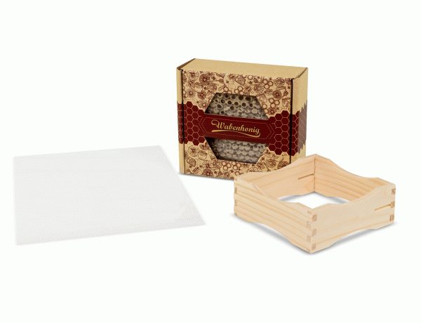 Wabenrähmchen SET rot/beige