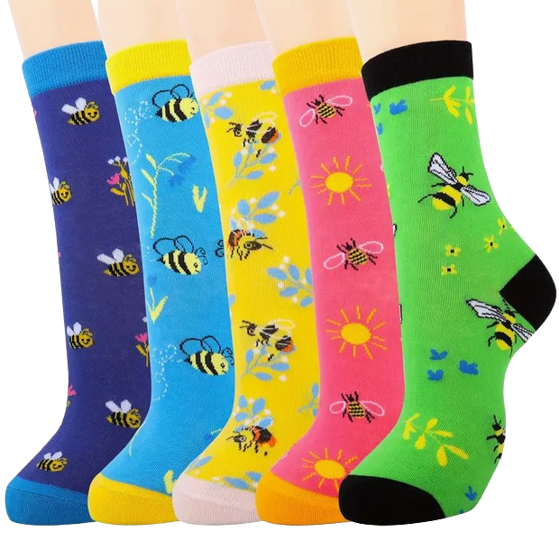 Sass & Belle Kinder-Strumpf Mit Bienen-Motiv – 30,5 X 50,8 Cm, Aus Polyester, Weihnachtliche Geschenkbeutel