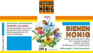 Honig-Etiketten mit Namenseindruck