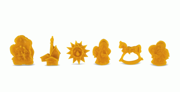 Gießrelief Baumschmuck 6-er Set