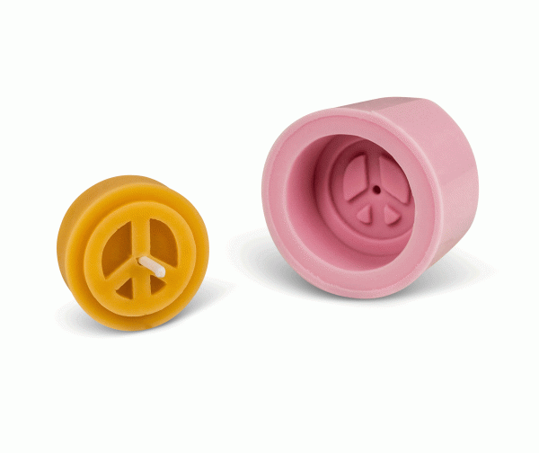 Gießform Teelicht &quot;Peace&quot;