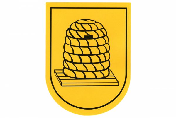 Aufkleber Bienenkorb Wappen