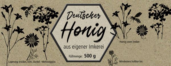 Honigglas-Etikett &quot;ÖKO-Wiese&quot;