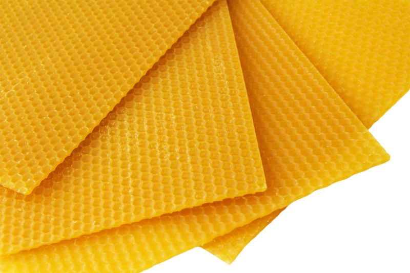 BIENEN SCHMIDT Bienenbeute Mittelwände Zandermaß 395 x 195 mm Bienenwachs Mittelwand Wachsplatte, Zander, 2,5 kg, Zellmaß 5,4 mm, sauber gewalzt, Bienenkasten